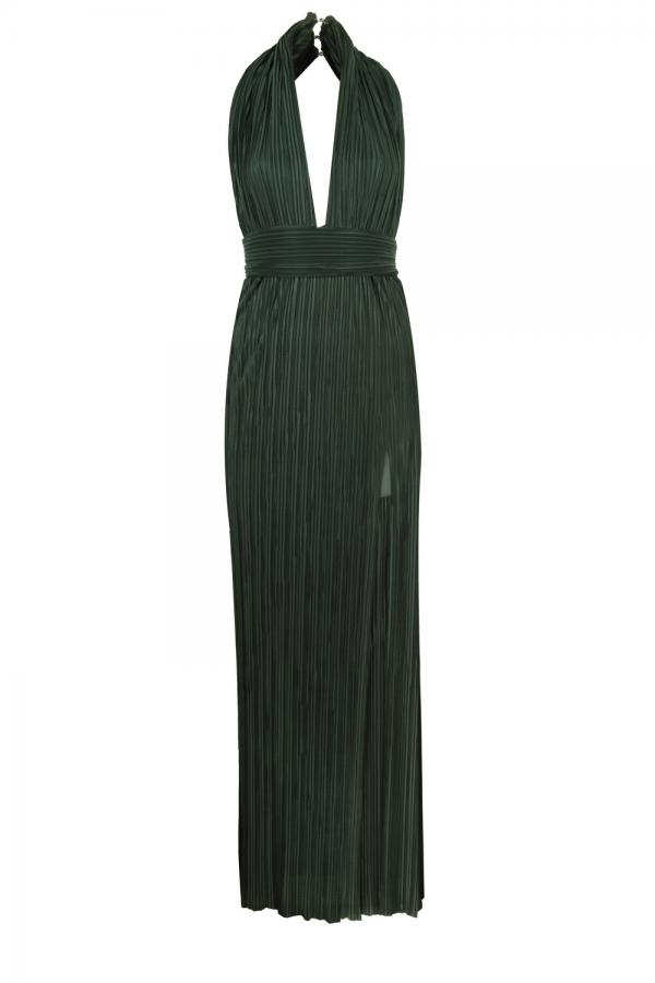 Karen dark green elbise