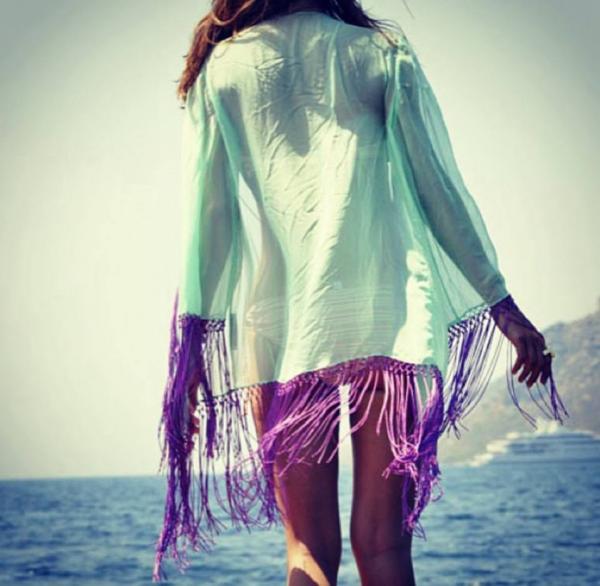 Fiese turquoise kimono