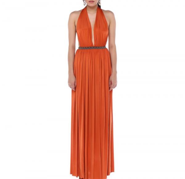 Orange Goddess Rima Elbise