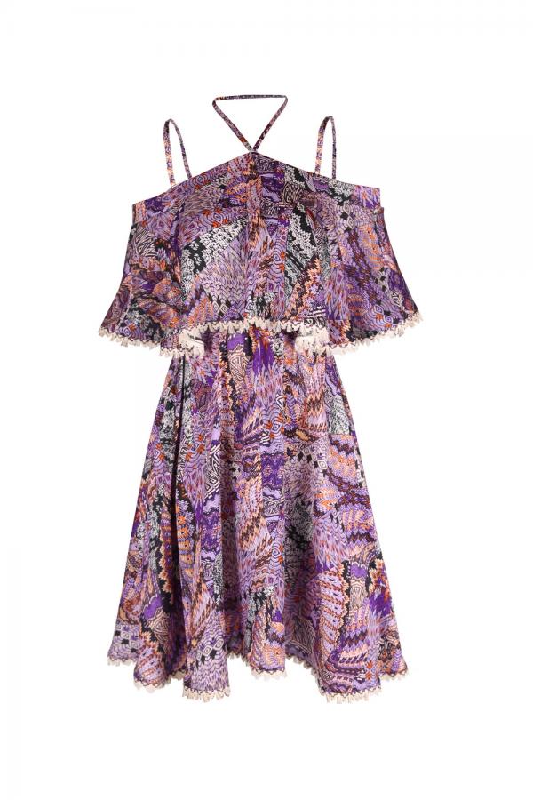 Purple parity elbise