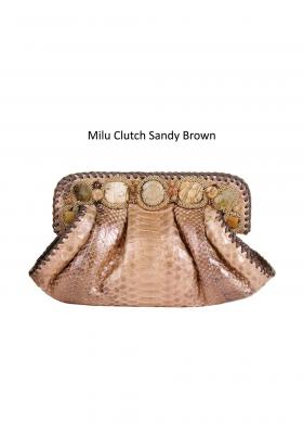 milu clutch sandy brown