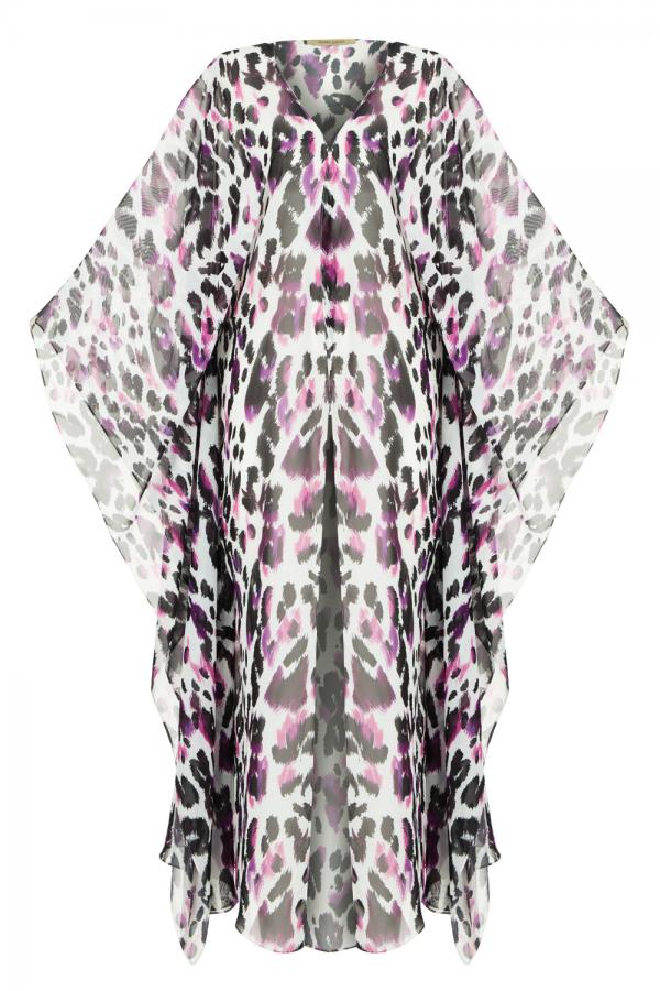 Purple Leopard Kimono