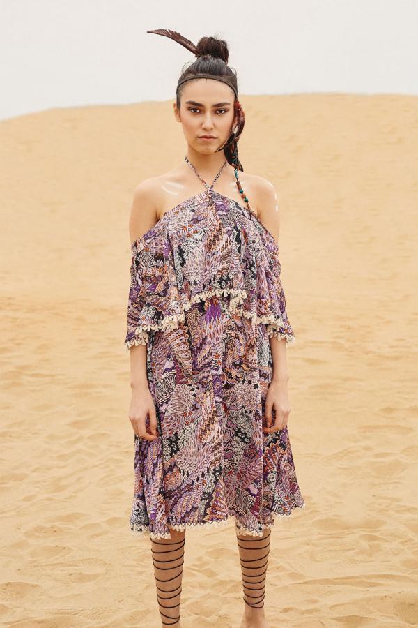 Purple parity elbise