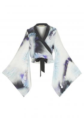 Blue Dream Wrap Blouse