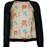 Floral siyah sweatshirt