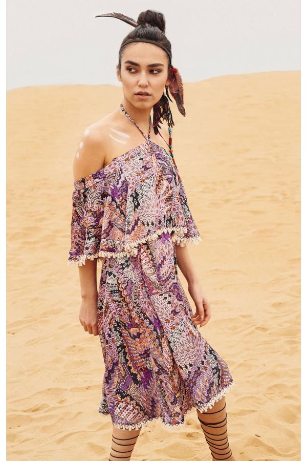 Purple parity elbise