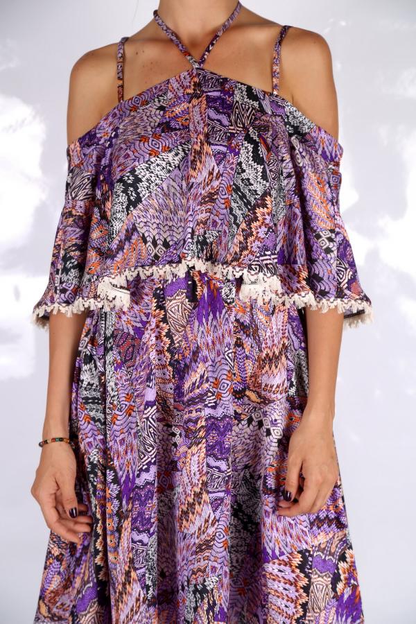 Purple parity elbise