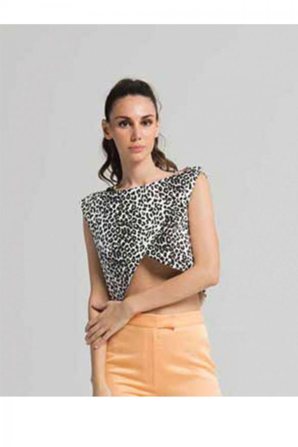 leopard crop top