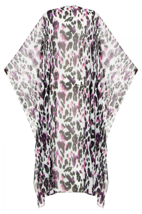 Purple Leopard Kimono