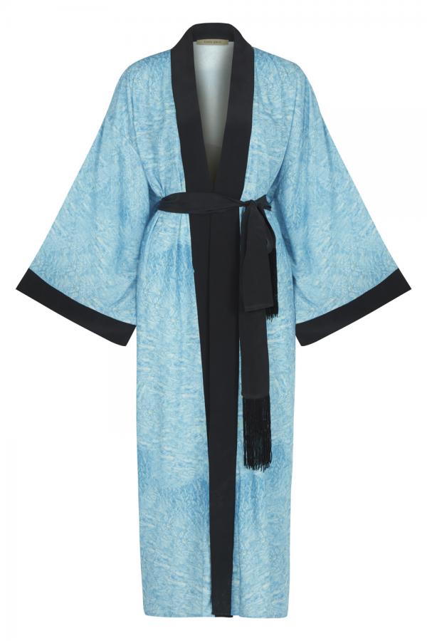 Blue iris Kimono