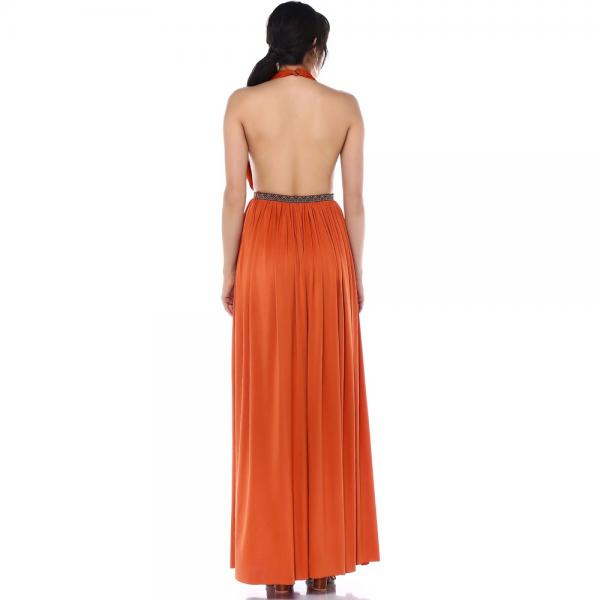 Orange Goddess Rima Elbise